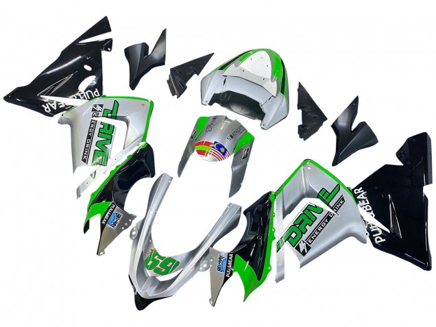 2004-2005 Kawasaki ZX10R Motorcycle Fairings - Green Silver Black 69 Australia
