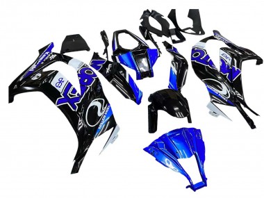 2011-2015 Kawasaki ZX10R Motorcycle Fairings - Blue White Glossy Black Australia