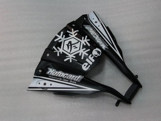 2011-2015 Kawasaki ZX10R Motorcycle Fairings - Glossy Black White Elf Snow Decal Australia