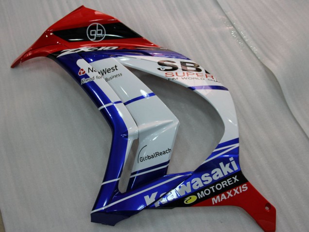 2011-2015 Kawasaki ZX10R Motorcycle Fairings - White Blue Red Black SBK Maxxis Australia