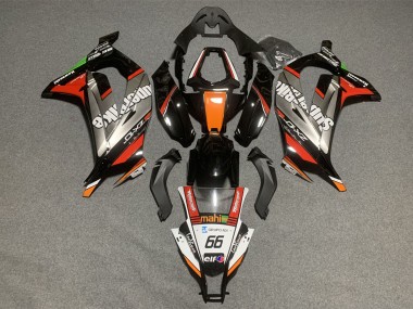 2011-2015 Kawasaki ZX10R Motorcycle Fairings - White Orange Black Mahi Elf 66 Superbike Australia