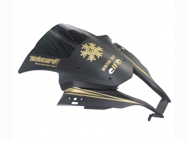 2011-2015 Kawasaki ZX10R Motorcycle Fairings - Matte Black Gold Snow Elf Australia