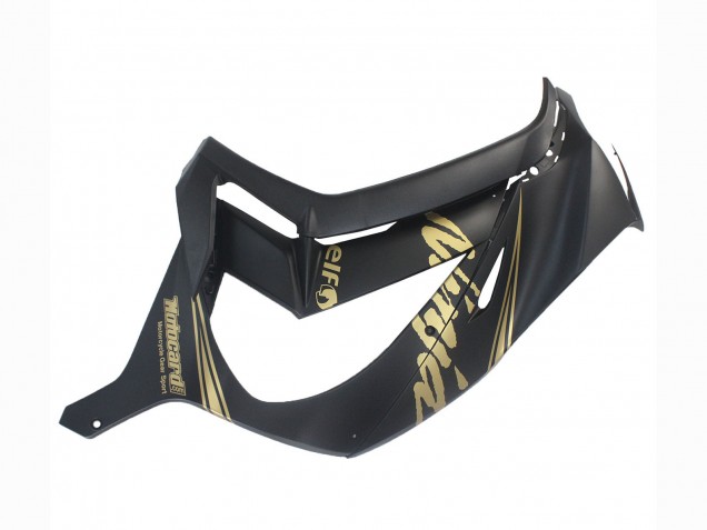 2011-2015 Kawasaki ZX10R Motorcycle Fairings - Matte Black Gold Snow Elf Australia