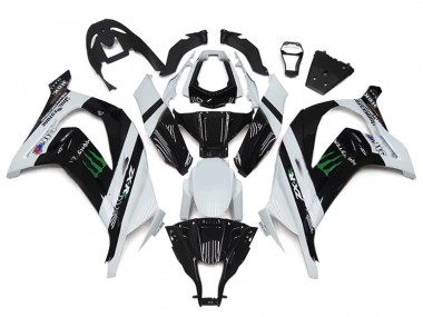 2011-2015 Kawasaki ZX10R Motorcycle Fairings - White Glossy Black Green Monster Australia