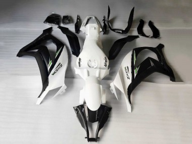 2011-2015 Kawasaki ZX10R Motorcycle Fairings - White Matte Black Green Decals Australia