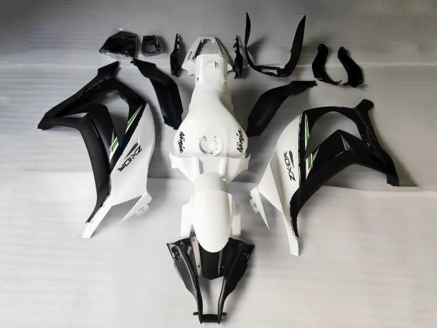2011-2015 Kawasaki ZX10R Motorcycle Fairings - White Matte Black Green Decals Australia