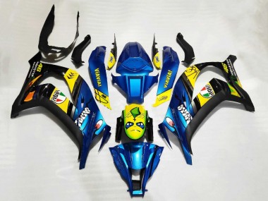 2011-2015 Kawasaki ZX10R Motorcycle Fairings - Blue Yellow Black Shark Australia