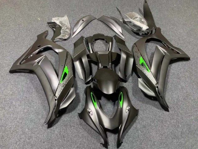 2016-2020 Kawasaki ZX10R Motorcycle Fairings - Matte Black Green Honeycomb Australia