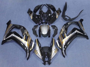 2016-2020 Kawasaki ZX10R Motorcycle Fairings - Glossy Black Silver Gold 93 Australia