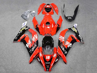 2016-2020 Kawasaki ZX10R Motorcycle Fairings - Red Glossy Black White Monster 18 Australia