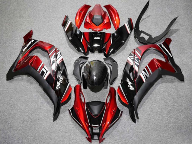 2016-2020 Kawasaki ZX10R Motorcycle Fairing - Red Glossy Black White Australia