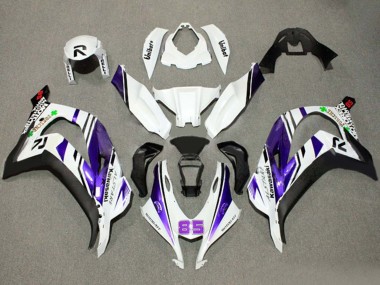 2016-2020 Kawasaki ZX10R Motorcycle Fairings - White Purple Black Alstare 85 Australia