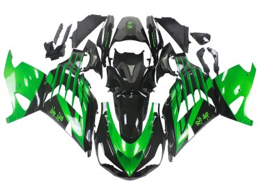 2012-2024 Kawasaki ZX14R ZZR1400 Motorcycle Fairing Kits - Green Glossy Black Australia