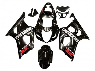 2003-2004 Suzuki GSXR 1000 Motorcycle Fairings - Glossy Black White Red Decals Australia