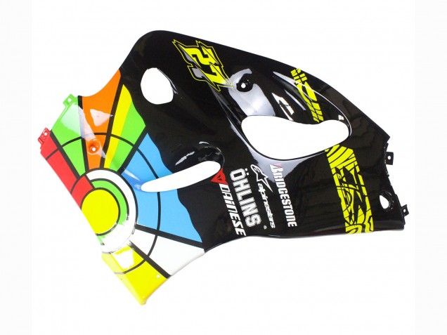 1996-2000 Suzuki GSXR 600 / GSXR 750 Motorcycle Fairings - Black Multicolor 27 Australia
