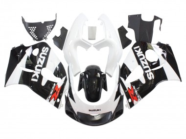 1996-2000 Suzuki GSXR 600 / GSXR 750 Motorcycle Fairings - Black White Australia