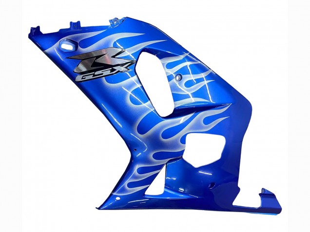 2001-2003 Suzuki GSXR 600 / GSXR 750 Motorcycle Fairings - Blue with White Flame Australia