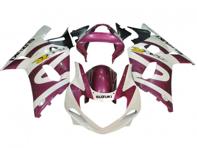 2001-2003 Suzuki GSXR 600 / GSXR 750 Motorcycle Fairings - White Pink Yellow Australia