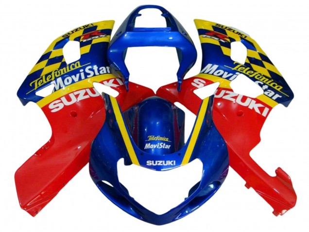2001-2003 Suzuki GSXR 600 / GSXR 750 Motorcycle Fairings - Blue Red Yellow Australia