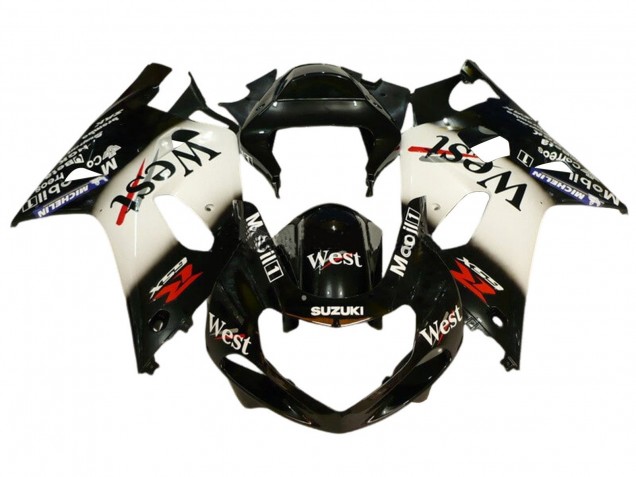 2001-2003 Suzuki GSXR 600 / GSXR 750 Motorcycle Fairings - Glossy Black White West Red Australia