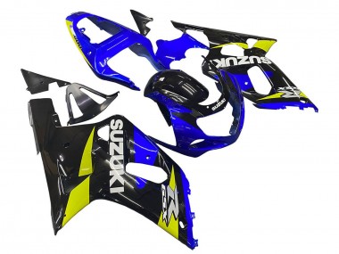 2001-2003 Suzuki GSXR 600 / GSXR 750 Motorcycle Fairings - Blue Yellow Glossy Black Australia