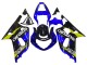 2001-2003 Suzuki GSXR 600 / GSXR 750 Motorcycle Fairings - Blue Yellow Glossy Black Australia