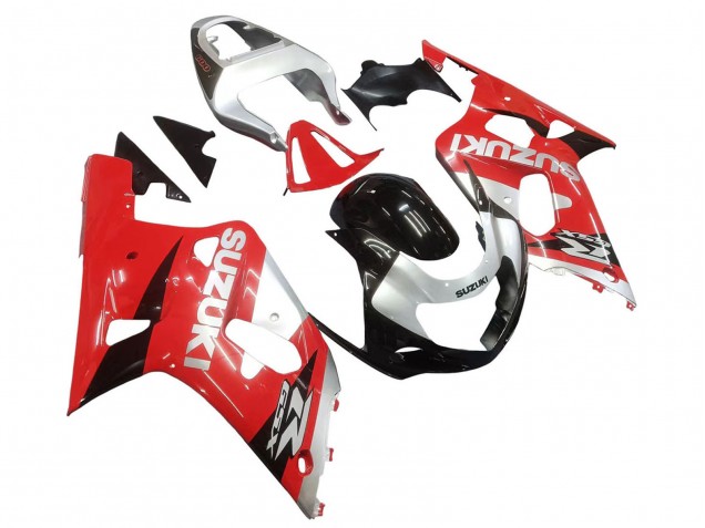 2001-2003 Suzuki GSXR 600 / GSXR 750 Motorcycle Fairing - Red White Glossy Black Australia