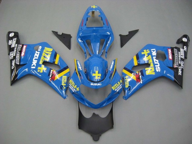 2001-2003 Suzuki GSXR 600 / GSXR 750 Motorcycle Fairings - Blue Yellow Black Motul Rizla Australia