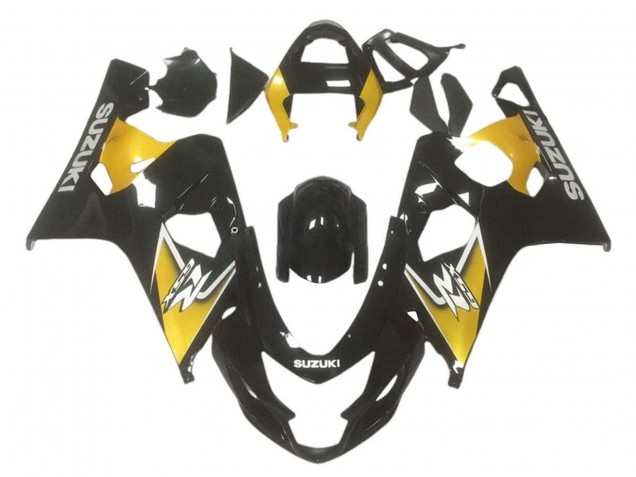 2001-2003 Suzuki GSXR 600 / GSXR 750 Motorcycle Fairings - Yellow Glossy Black Australia