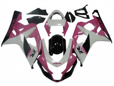 2004-2005 Suzuki GSXR 600 / GSXR 750 Motorcycle Fairings - White Pink Black Australia
