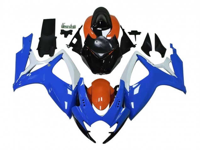 2004-2005 Suzuki GSXR 600 / GSXR 750 Motorcycle Fairings - White Blue Orange Black Australia