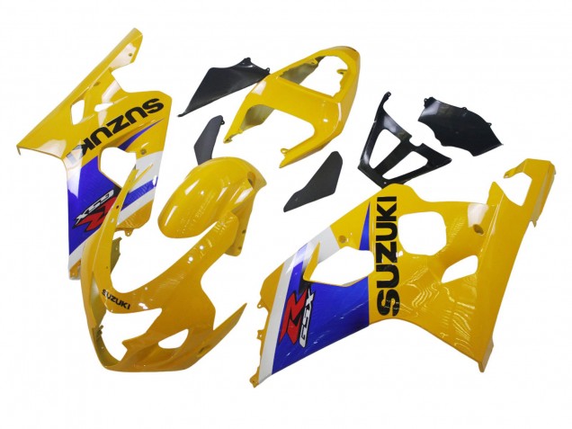 2004-2005 Suzuki GSXR 600 / GSXR 750 Motorcycle Fairing - Yellow White Blue Black Australia