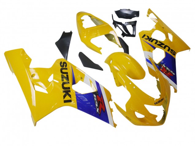 2004-2005 Suzuki GSXR 600 / GSXR 750 Motorcycle Fairing - Yellow White Blue Black Australia