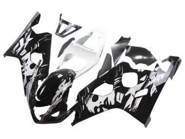2004-2005 Suzuki GSXR 600 / GSXR 750 Motorcycle Fairing - White Black Australia