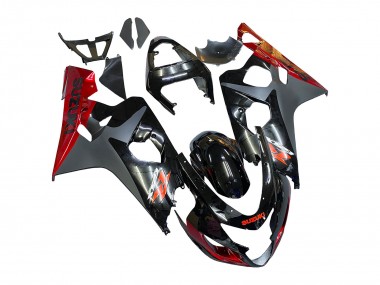 2004-2005 Suzuki GSXR 600 / GSXR 750 Motorcycle Fairings - Black Grey Red Australia