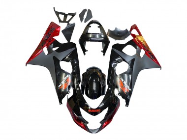 2004-2005 Suzuki GSXR 600 / GSXR 750 Motorcycle Fairings - Black Grey Red Australia