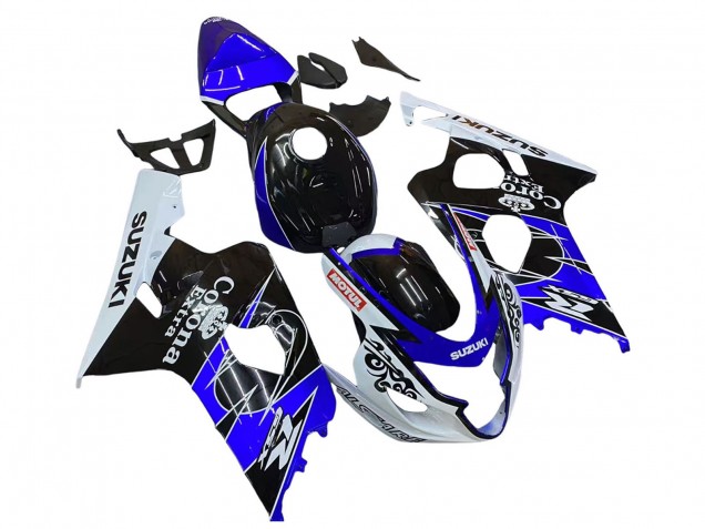 2004-2005 Suzuki GSXR 600 / GSXR 750 Motorcycle Fairing - White Blue Black Corona Motul Australia