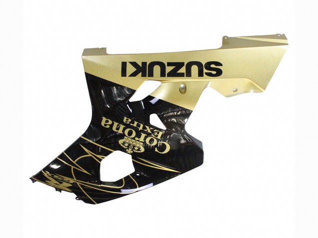 2004-2005 Suzuki GSXR 600 / GSXR 750 Motorcycle Fairings - Glossy Black Gold Corona Australia