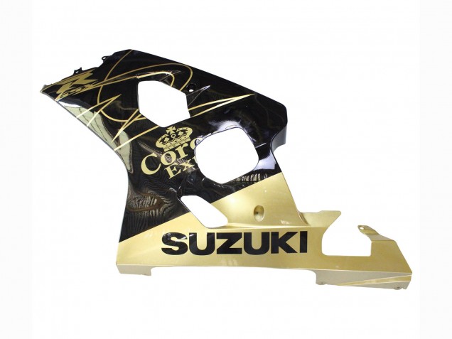 2004-2005 Suzuki GSXR 600 / GSXR 750 Motorcycle Fairings - Glossy Black Gold Corona Australia