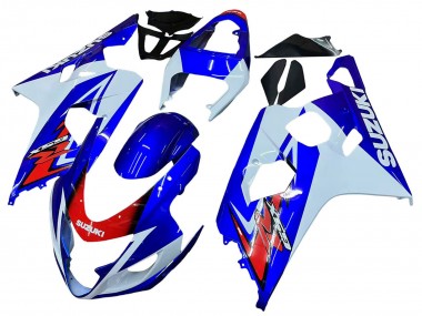 2004-2005 Suzuki GSXR 600 / GSXR 750 Motorcycle Fairing - White Blue Red Australia