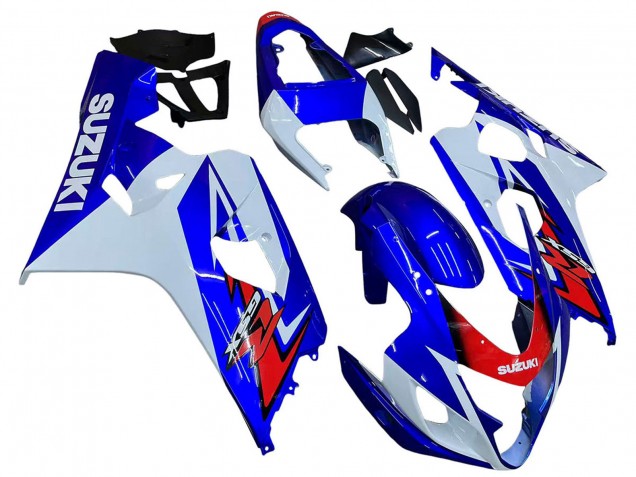 2004-2005 Suzuki GSXR 600 / GSXR 750 Motorcycle Fairing - White Blue Red Australia