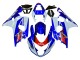 2004-2005 Suzuki GSXR 600 / GSXR 750 Motorcycle Fairing - White Blue Red Australia