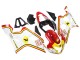 2004-2005 Suzuki GSXR 600 / GSXR 750 Motorcycle Fairings - White Red Yellow Michelin Texaon Heron 7 Australia