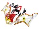2004-2005 Suzuki GSXR 600 / GSXR 750 Motorcycle Fairings - White Red Yellow Michelin Texaon Heron 7 Australia