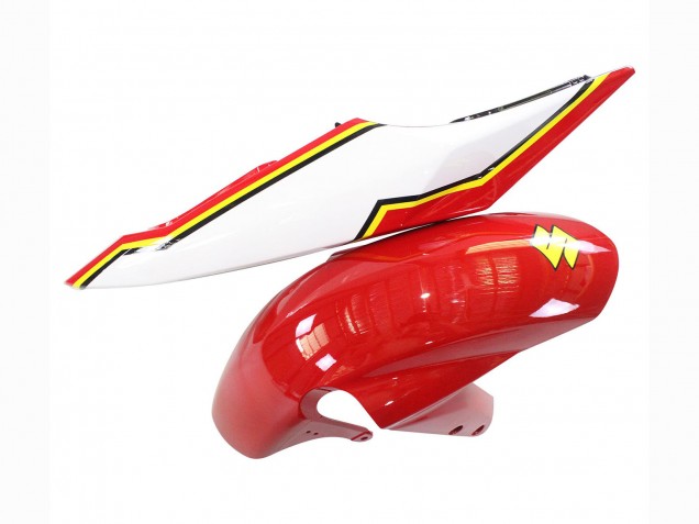 2004-2005 Suzuki GSXR 600 / GSXR 750 Motorcycle Fairings - White Red Yellow Michelin Texaon Heron 7 Australia