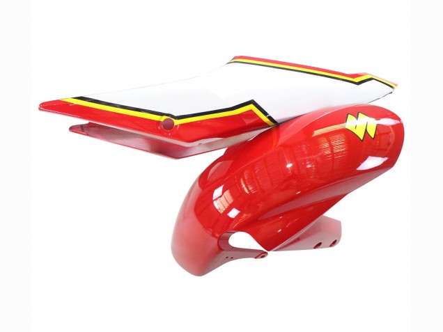 2004-2005 Suzuki GSXR 600 / GSXR 750 Motorcycle Fairings - White Red Yellow Michelin Texaon Heron 7 Australia