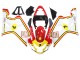 2004-2005 Suzuki GSXR 600 / GSXR 750 Motorcycle Fairings - White Red Yellow Michelin Texaon Heron 7 Australia