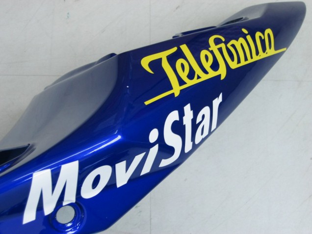 2004-2005 Suzuki GSXR 600 / GSXR 750 Motorcycle Fairings - Blue White Yellow Green Telefonica Motul MoviStar Australia