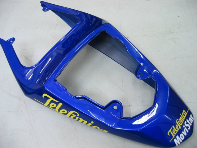 2004-2005 Suzuki GSXR 600 / GSXR 750 Motorcycle Fairings - Blue White Yellow Green Telefonica Motul MoviStar Australia