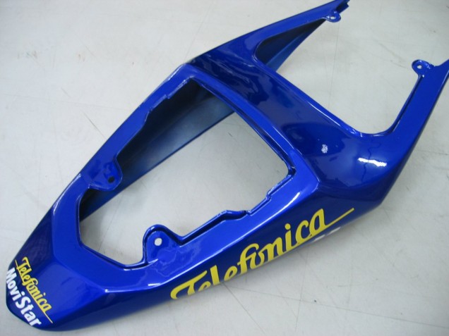 2004-2005 Suzuki GSXR 600 / GSXR 750 Motorcycle Fairings - Blue White Yellow Green Telefonica Motul MoviStar Australia